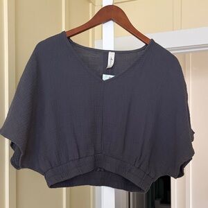 Mahina Women's Gauze Cropped Top Medium NWT